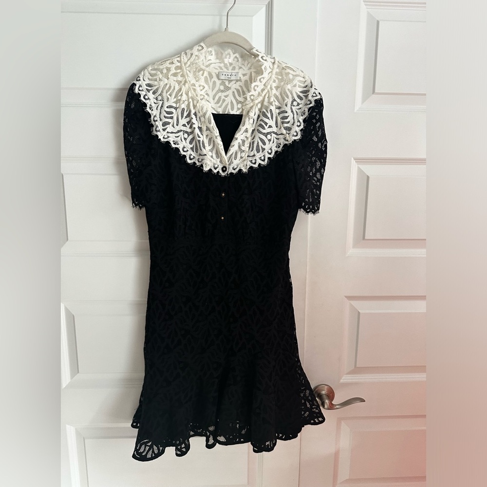 Sandro Rosane Lace Mini‎ Dress Size 10 NWT - Picture 4 of 11